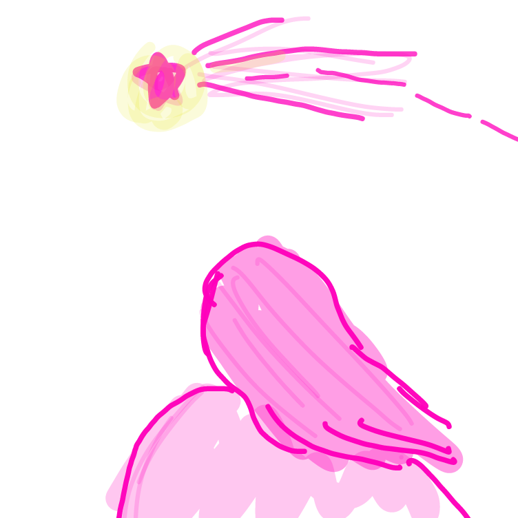 Drawing in pink star by niania