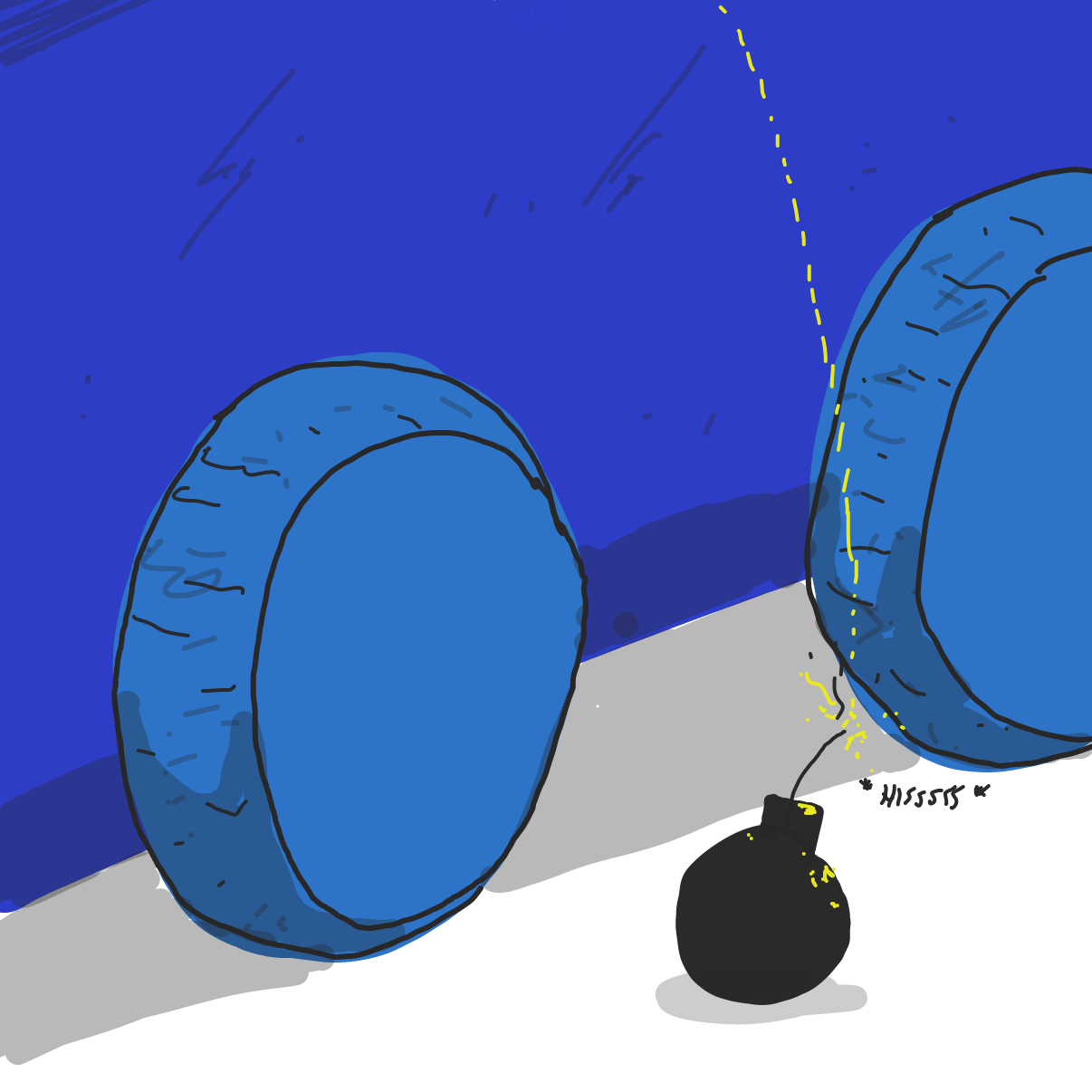 Drawing in Owen Owl vs Caleb Cockroach by Potato Man