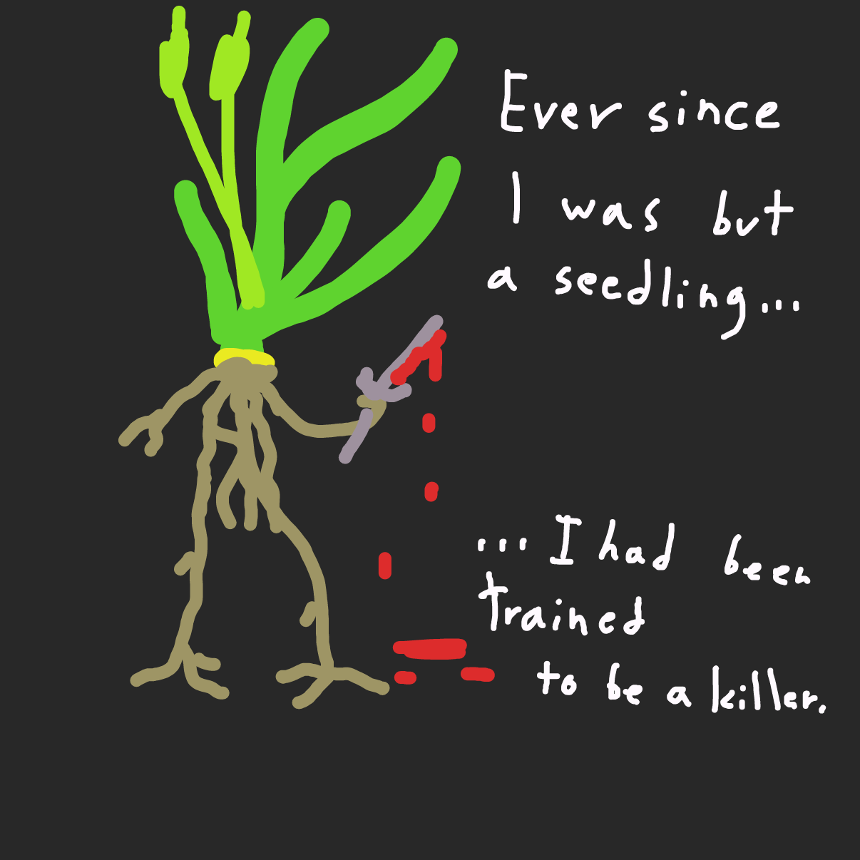 Drawing in Assassin's Weed by bajira