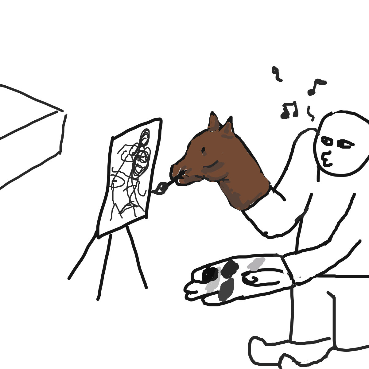 Bored in da house, in da house bored... - Online Drawing Game Comic Strip Panel by l’intrus