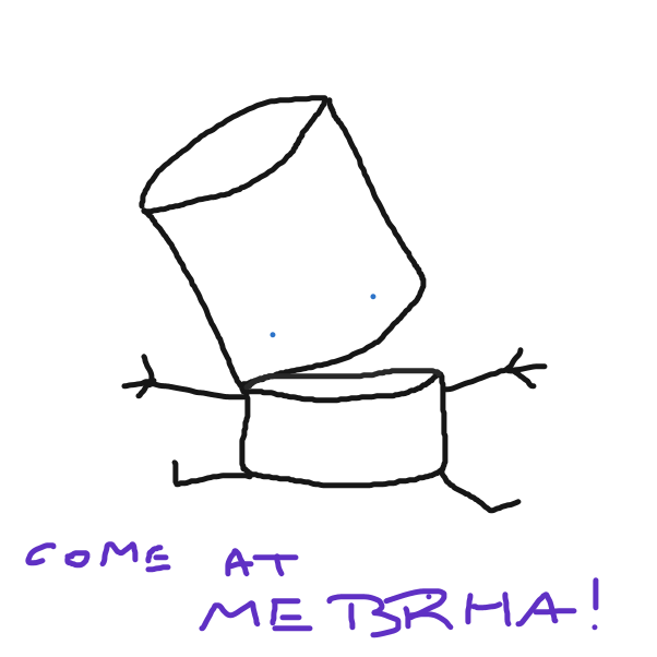 Fitbot Prime is not afraid of anything - Online Drawing Game Comic Strip Panel by nogajam