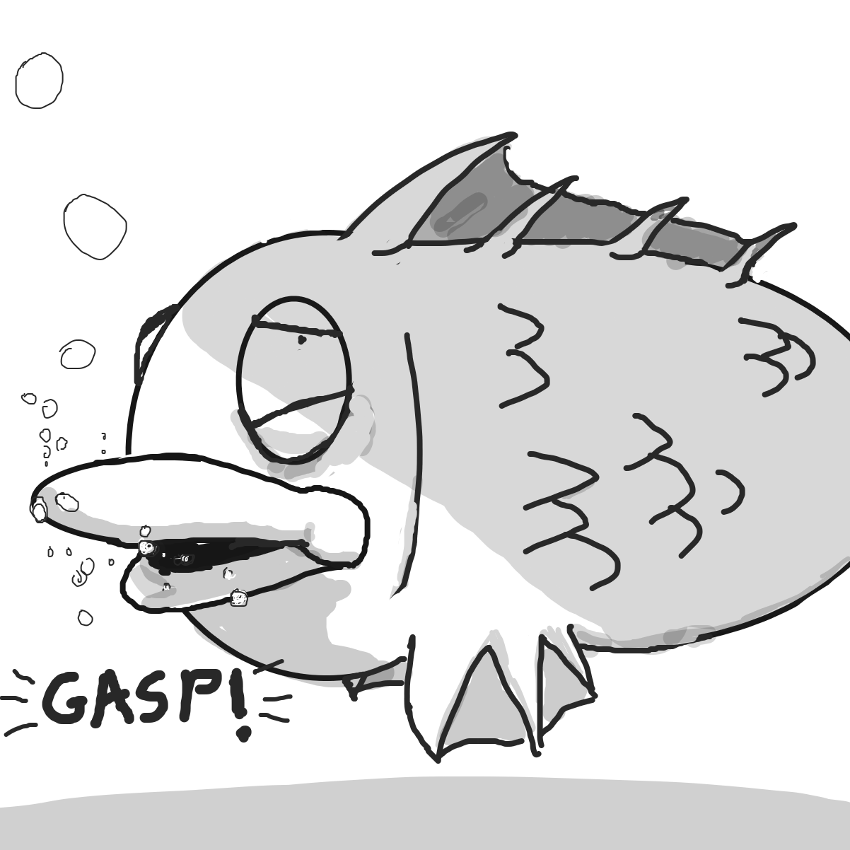 Drawing in Bigger Fish by l’intrus