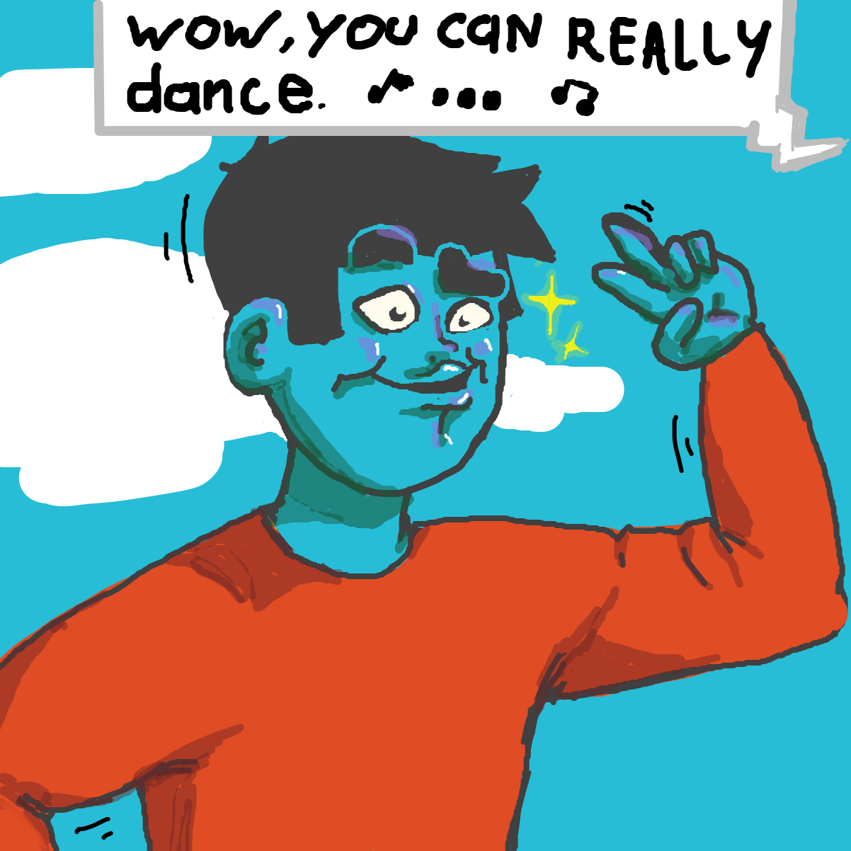 Was too lazy to color the skin.
 - Online Drawing Game Comic Strip Panel by l’intrus