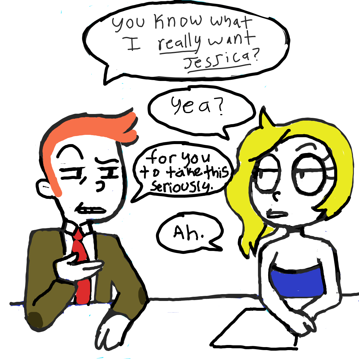 Drawing in Tintin on a blind date by HeckSphinx