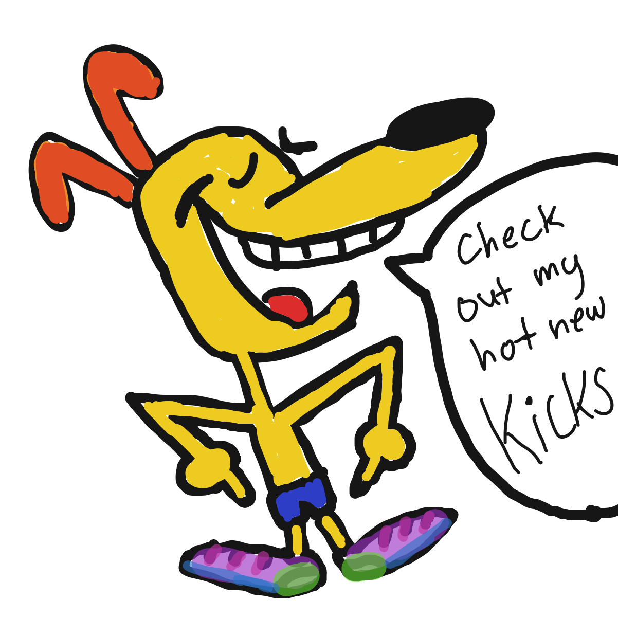 Drawing in The Dog’s Shoes by Prawnston