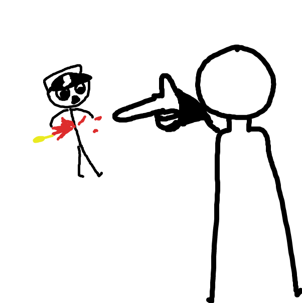 Drawing in HIGHLY AUDIBLE GUNSHOT NOISE by ItzAki