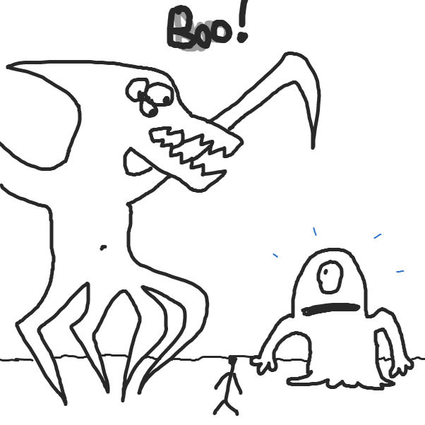 Drawing in strange creature by jackchak