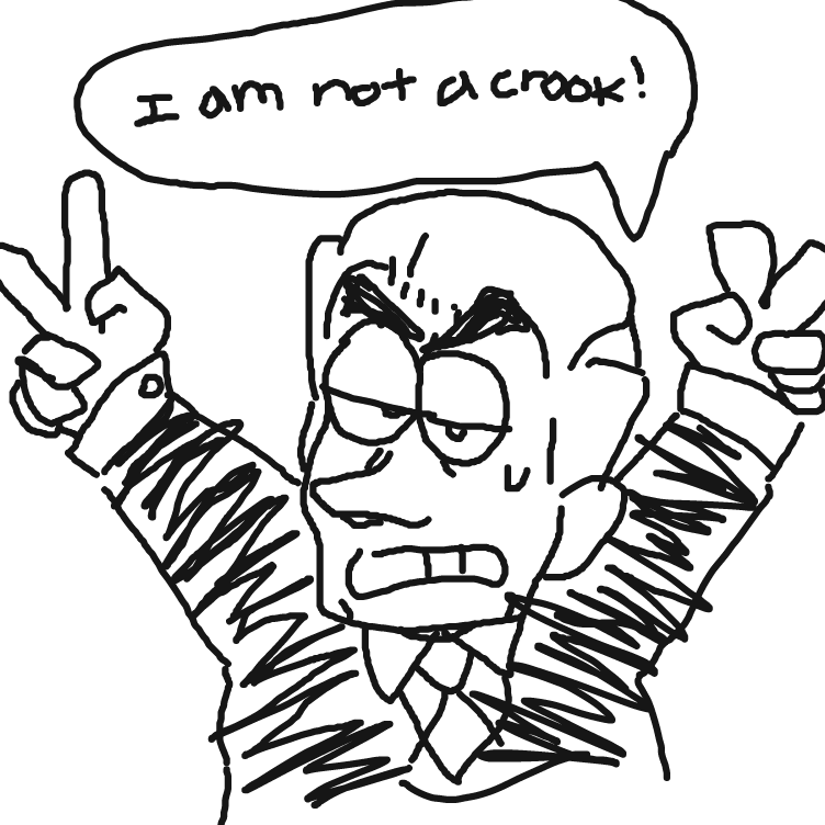 Richard Nixon, IS a crook. - Online Drawing Game Comic Strip Panel by yogiibear