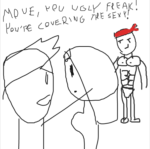 Ricardo is the sexy - Online Drawing Game Comic Strip Panel by Nejt