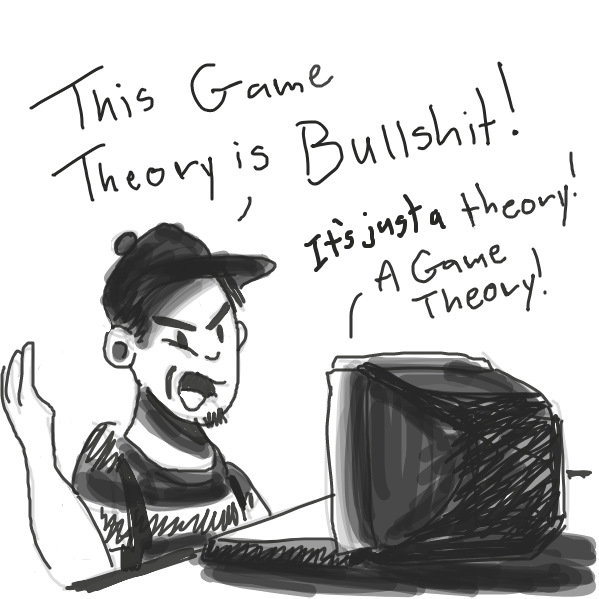 Gamer still thinks the game theory of Sans being Ness is bullcrap, even with the naked reveal.  - Online Drawing Game Comic Strip Panel by Loco-L