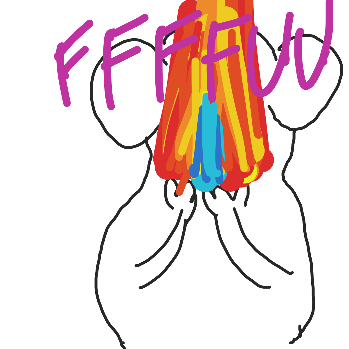 Fire bursts from his hands - Online Drawing Game Comic Strip Panel by Beepboopbop