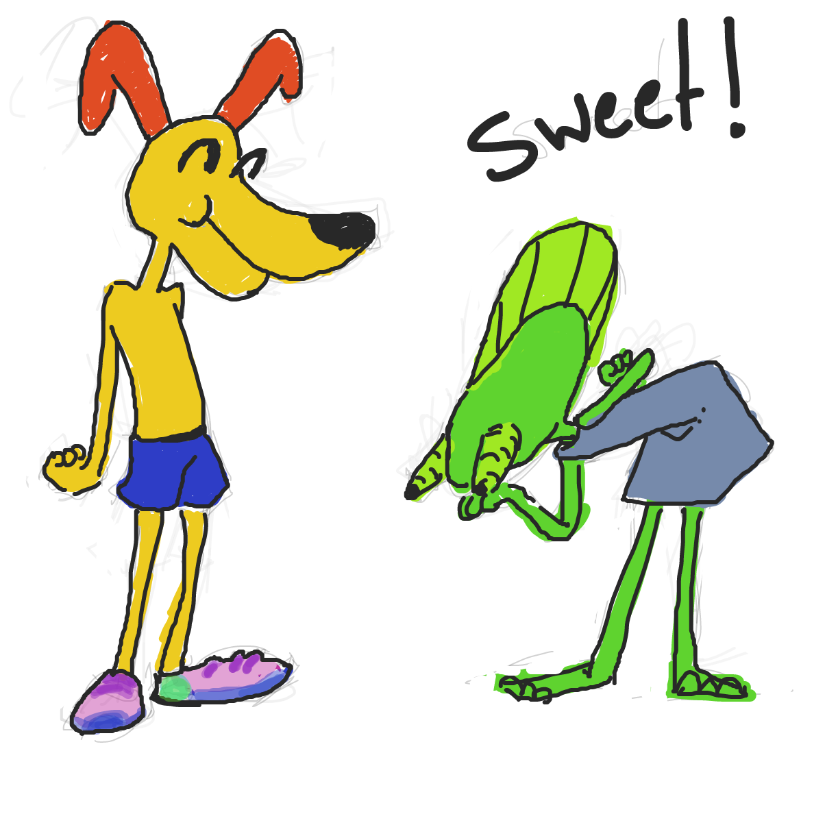 Drawing in The Dog’s Shoes by dumbrump