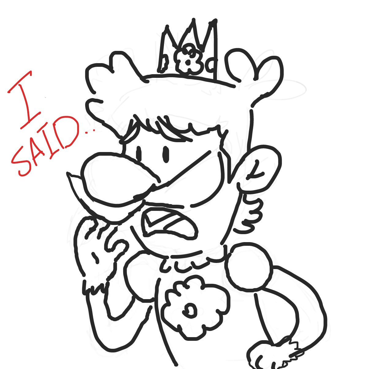 Drawing in Luigi!? by dumbrump