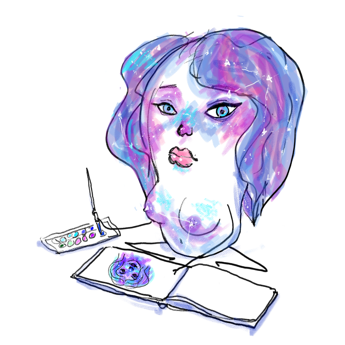 Drawing in tribute to qinni by Potato Man