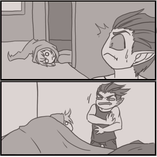 Drawing in Baby sitting an alien by Nephtys