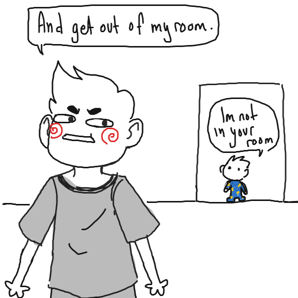 Drawing in mom said it's my turn on the Xbox by Nephtys