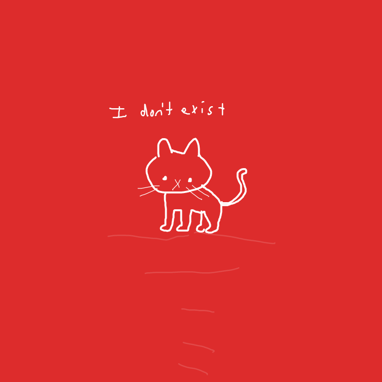 Drawing in kitten in red by niania
