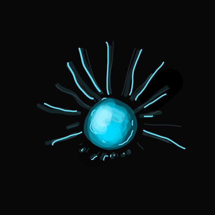 Drawing in Blue light by niania