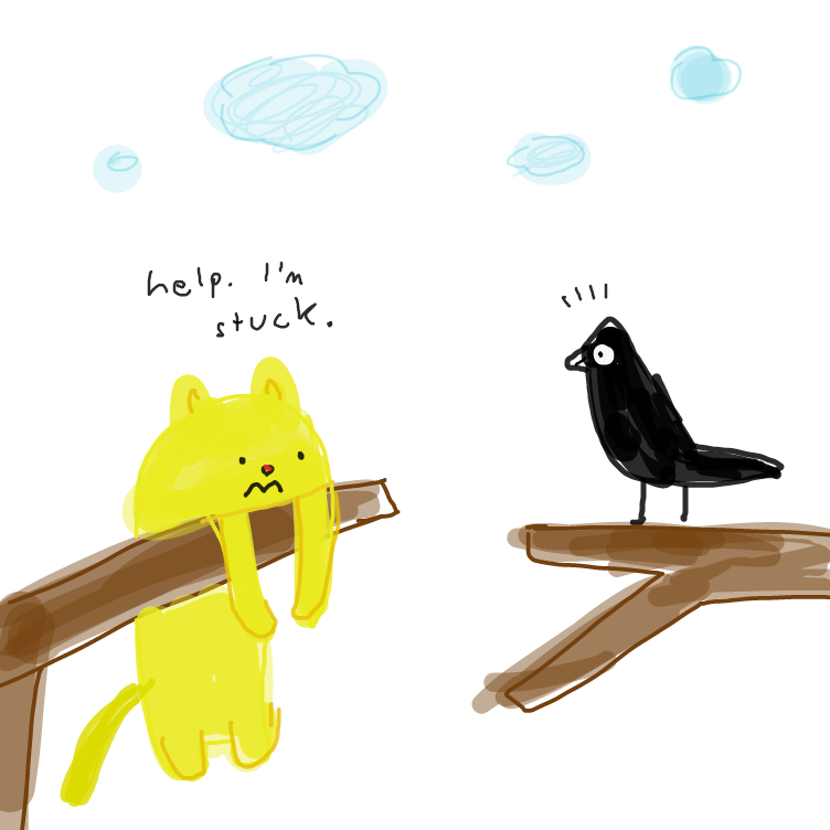 Drawing in Kitten stuck by niania