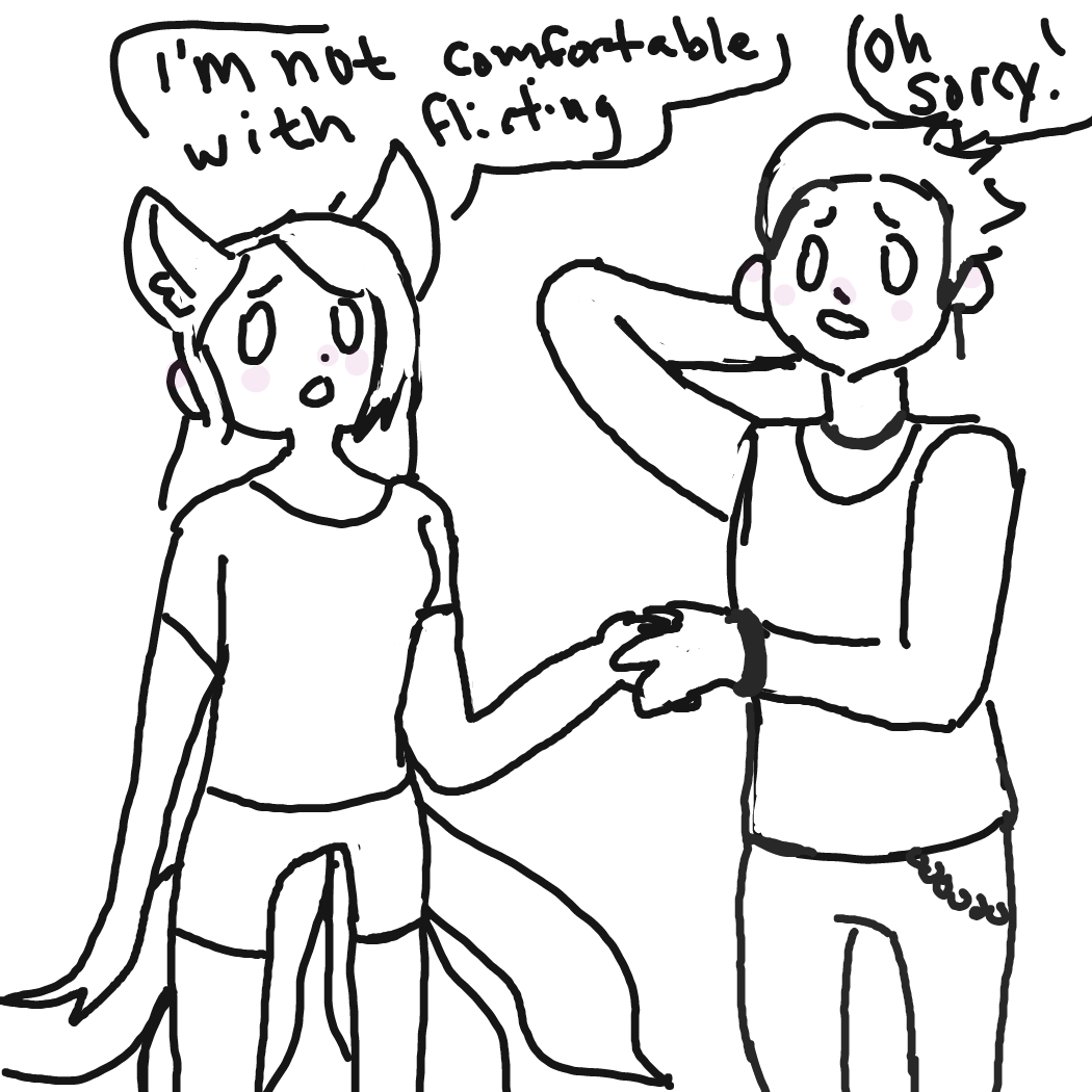 Lily and boy talk it out. Maybe boy can find another love? Maybe Lily could find her true love? Find out next time on dragon ball z. - Online Drawing Game Comic Strip Panel by Rednightlights