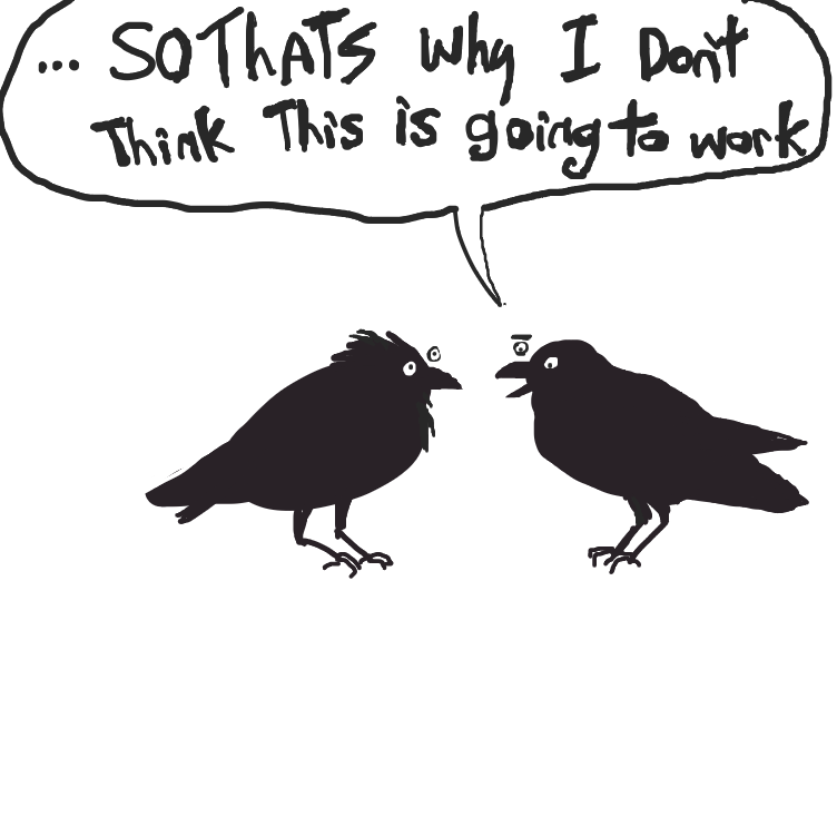 Drawing in Corvids by LostMyBread