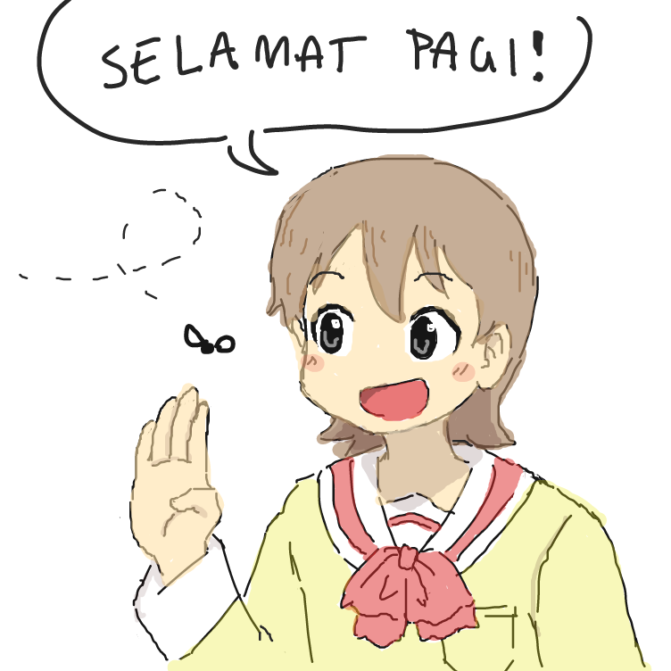 throwback to when nichijou referenced my mother tongue! - Online Drawing Game Comic Strip Panel by [REDACTED]