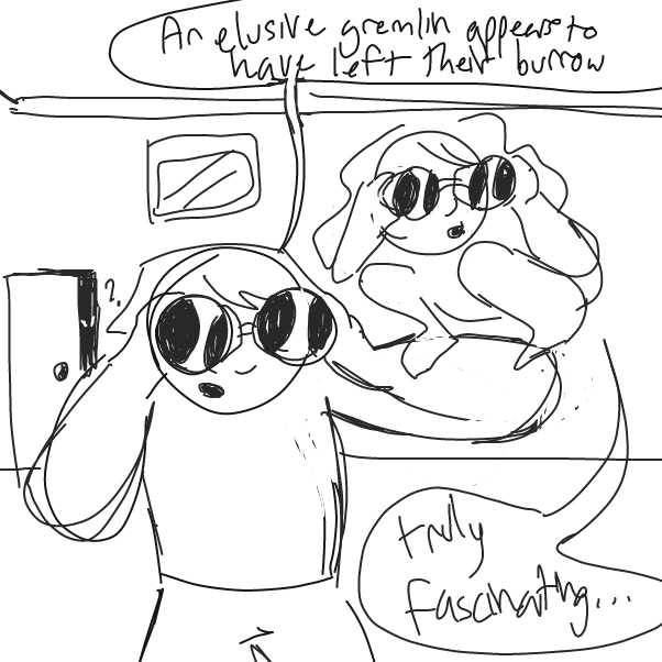 Drawing in Hurngle for borger by QuillNoBeef