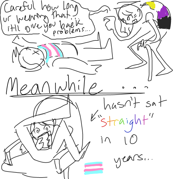 Drawing in Trans right baby by QuillNoBeef