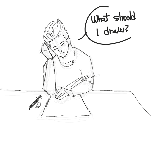 First panel in Bored drawn in our free online drawing game