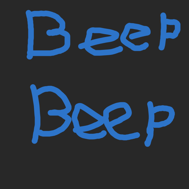 Drawing in beep beep by CrazyTeen666