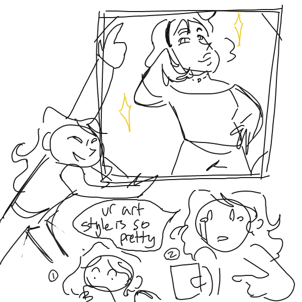 Drawing in Friend by QuillNoBeef