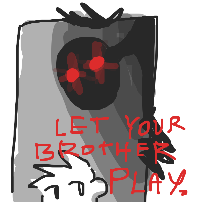 Drawing in mom said it's my turn on the Xbox by maxmanner