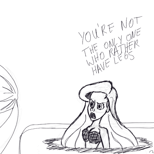 Drawing in dio turns into a mermaid by Sunset Shimmer