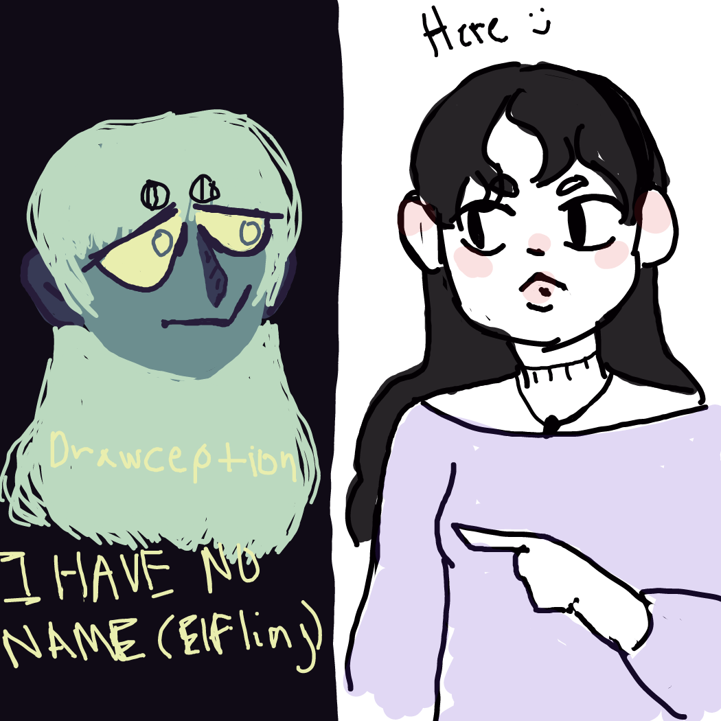 The only other place that I draw regularly and show it is my drawception which is I HAVE NO NAME (Elfling) and here. :) - Online Drawing Game Comic Strip Panel by Rednightlights