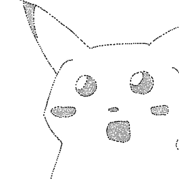 Drawing in Pointillism by QuillNoBeef