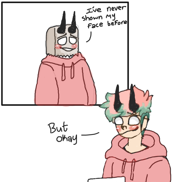 he dyed his hair last week. i may or may not have made this design today lmao - Online Drawing Game Comic Strip Panel by wrecktangle