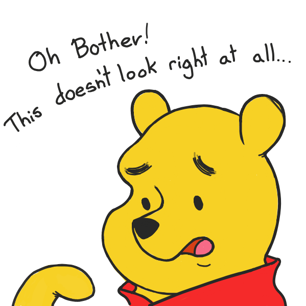  ¯\_(ツ)_/¯ who says Pooh is wearing them?  - Online Drawing Game Comic Strip Panel by Cake Emoji