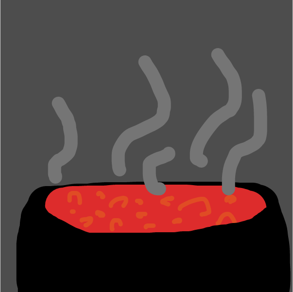 It supposed to be lava, but i guess it's soup - Online Drawing Game Comic Strip Panel by Nejt