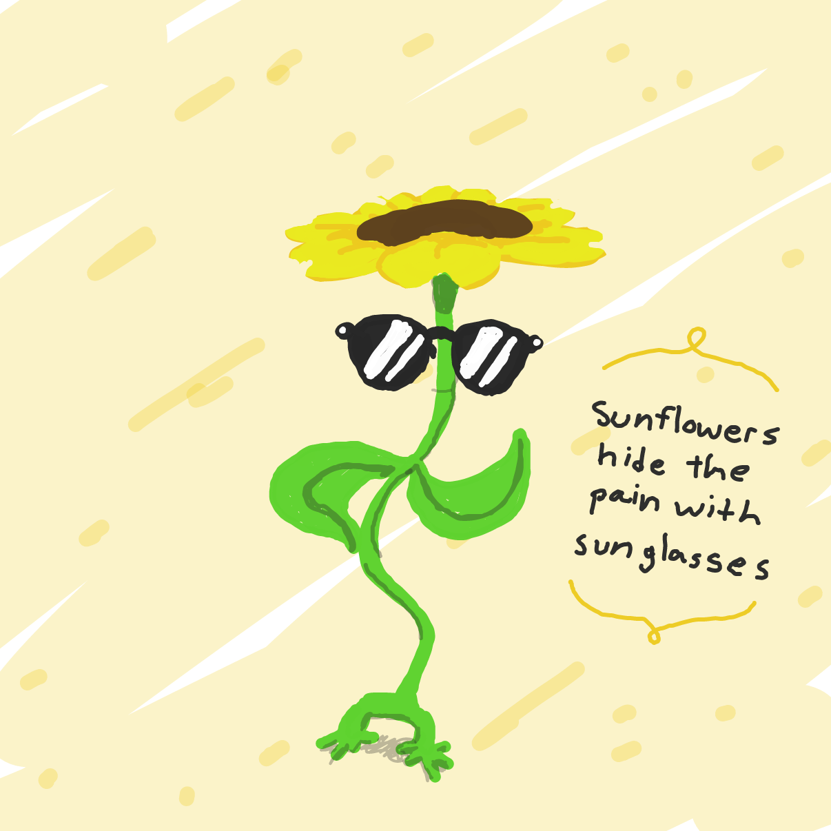 Drawing in A Humble Poem by Potato Man