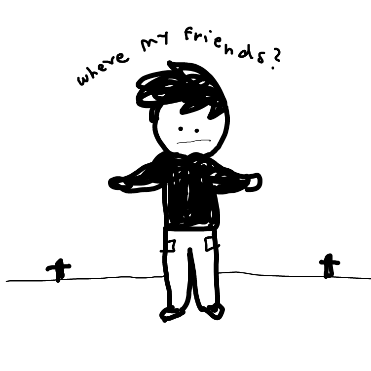 Drawing in New friends by niania