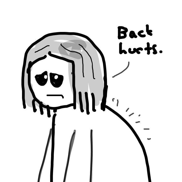 Drawing in bavk hurts by niania