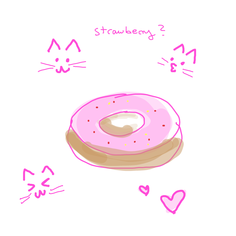 Drawing in Draw Your Favorite Donut. (allowed to add faces) by niania