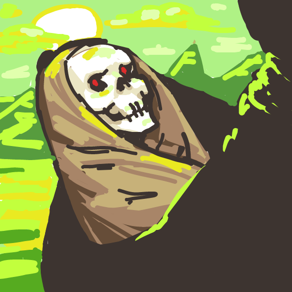 that baby skin burnt off - Online Drawing Game Comic Strip Panel by grub