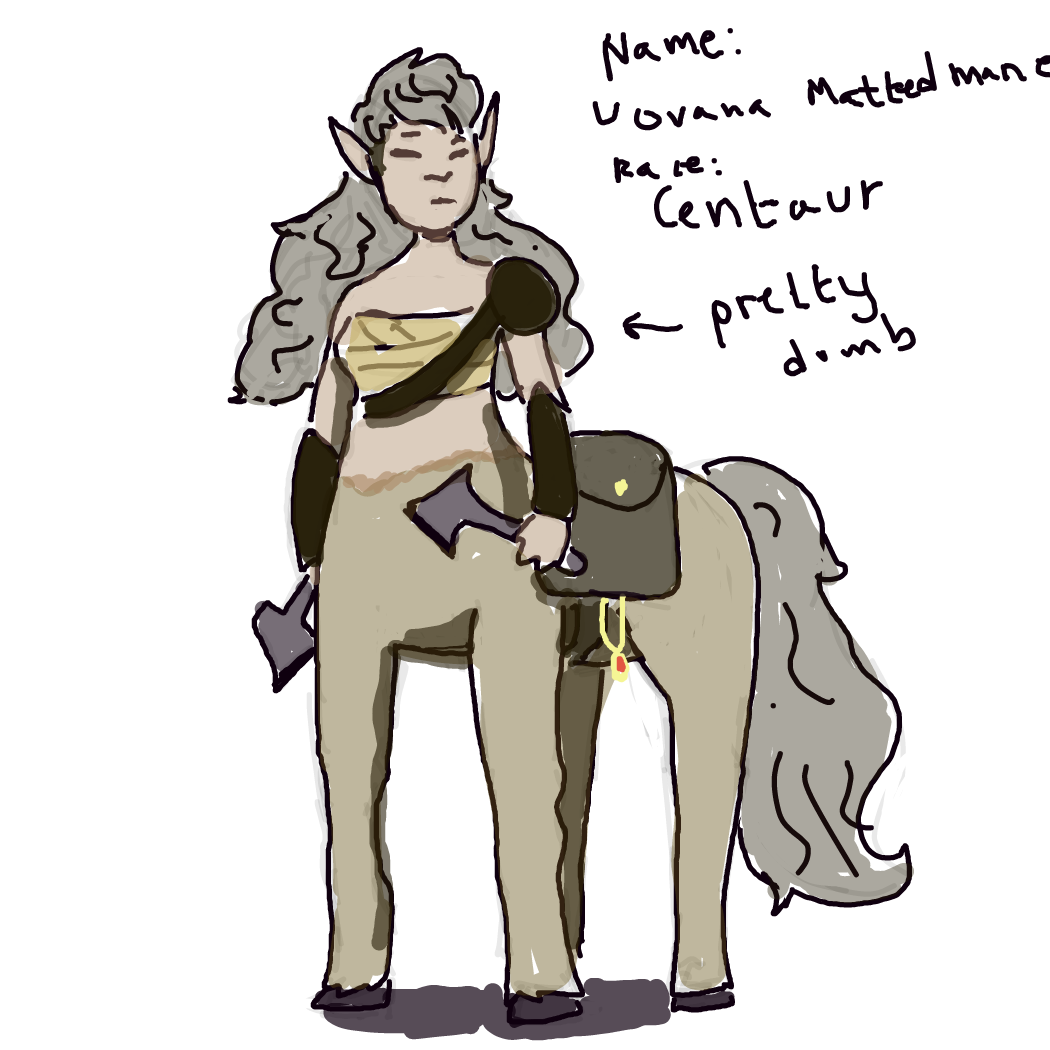 This is my favorite dnd character ive created! She has like six versons with different stats so I left them out. But her backstory is pretty cool. Amnesia, lost her parents because of the memory loss, cursed necklace which compels her to protect it. Ye :)  - Online Drawing Game Comic Strip Panel by Rednightlights