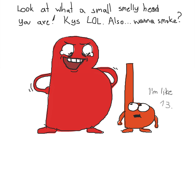 bad beastly bipolar bully B. Letter - Online Drawing Game Comic Strip Panel by Sluggishfella