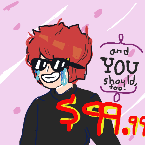 For only 99.99, you can hide your tears with cool sunglasses! - Online Drawing Game Comic Strip Panel by PureLazuli