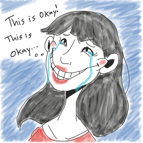 She accepts this news. She finds it okay!.... She finds it okay. - Online Drawing Game Comic Strip Panel by Loco-L