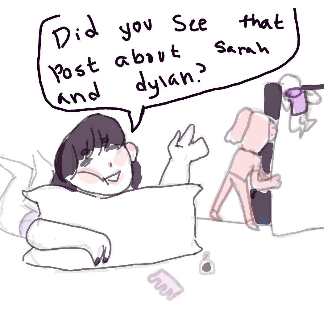 :) nothing is happening in the background. :) - Online Drawing Game Comic Strip Panel by Rednightlights