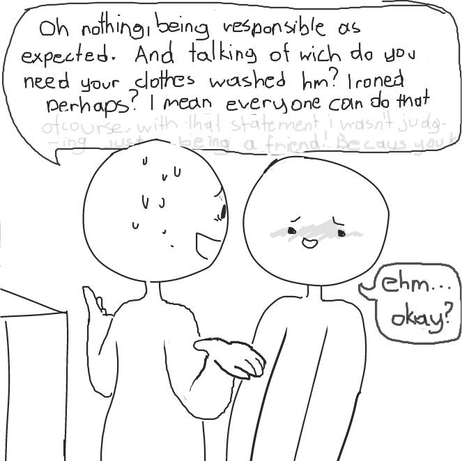 In a alternate universe this might be funny - Online Drawing Game Comic Strip Panel by Sluggishfella