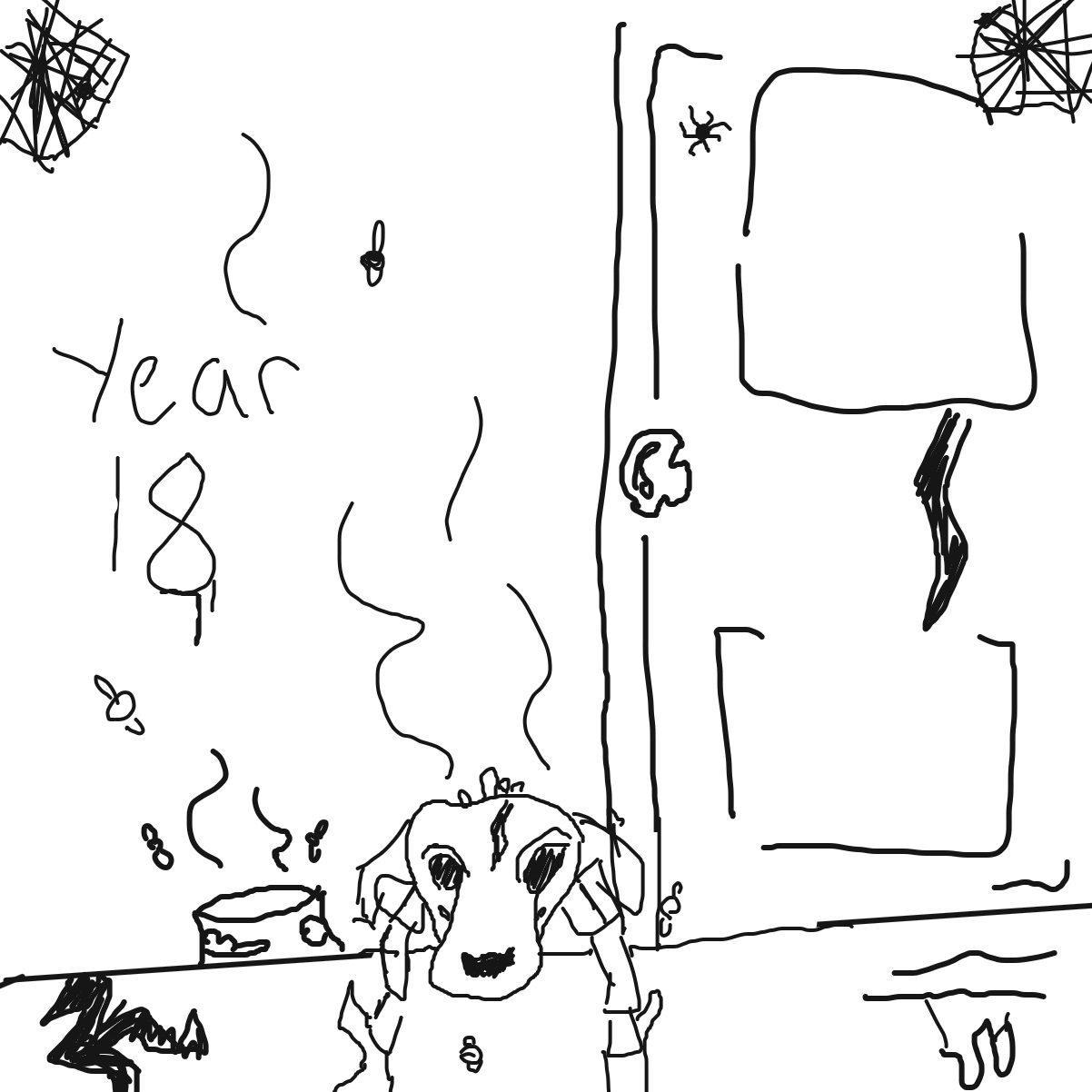 Drawing in Dog story by EvanIsHere